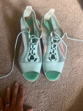 Puma Mint Green Lace-Up Open-Toe Women's Sandals